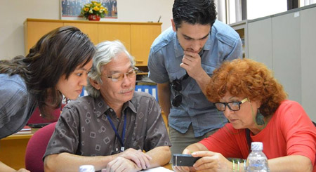 Tiziana Tacconi e il direttore dell'Accademia di Belle Arti Ho Chi Minh City